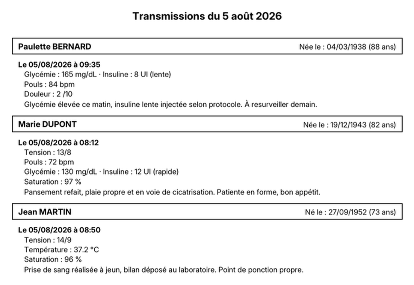 PDF des transmissions